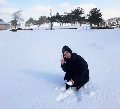 青森県で暮らしていた頃のフォンさんの写真