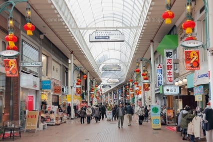 フリー素材_商店街