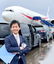 画像5(外交官時代政府専用機と車列)-2