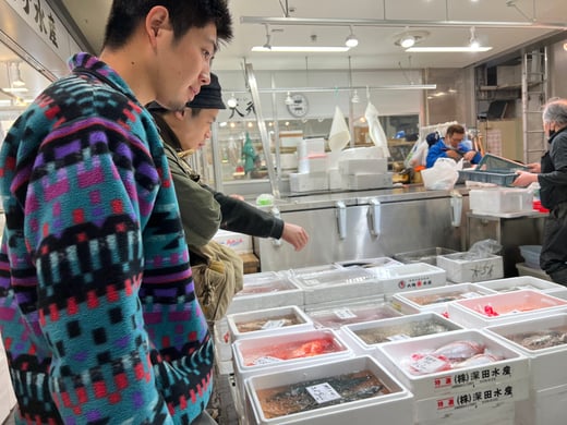 豊洲市場での目利き
