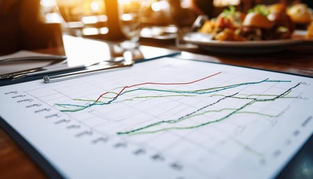 The graph showing working population of restaurant industry has been declined