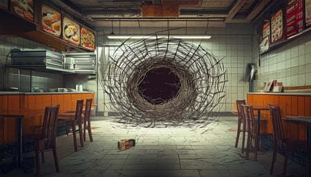 the image that shows a trap that a restaurant owner facing