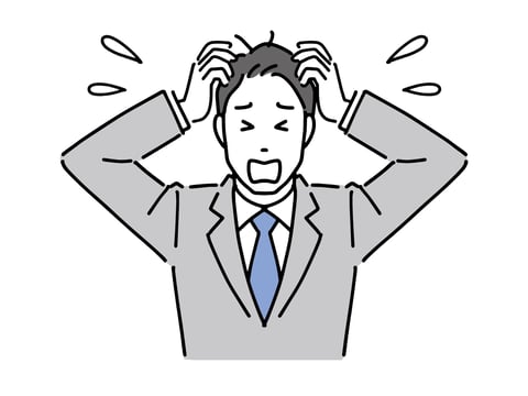 パニックになる男性