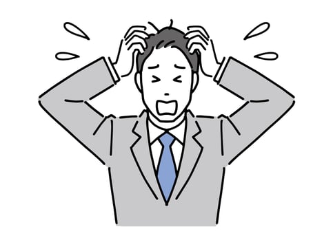 パニックになる男性