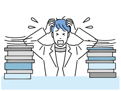 仕事がたくさんある男性