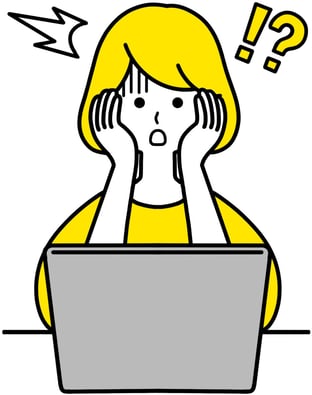 びっくりしている女性