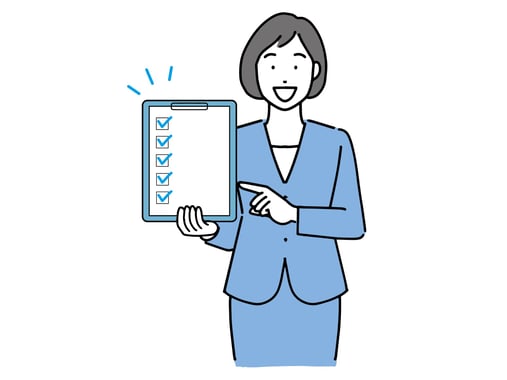 チェックリストを持った女性