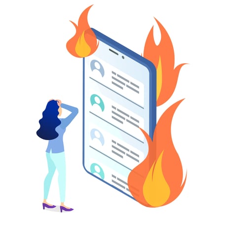 SNSで炎上する様子