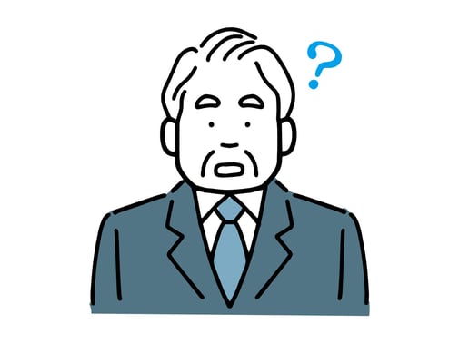 疑問を持つ男性