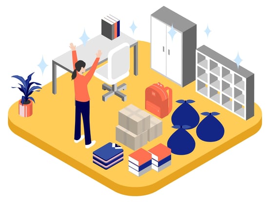 清掃をした部屋