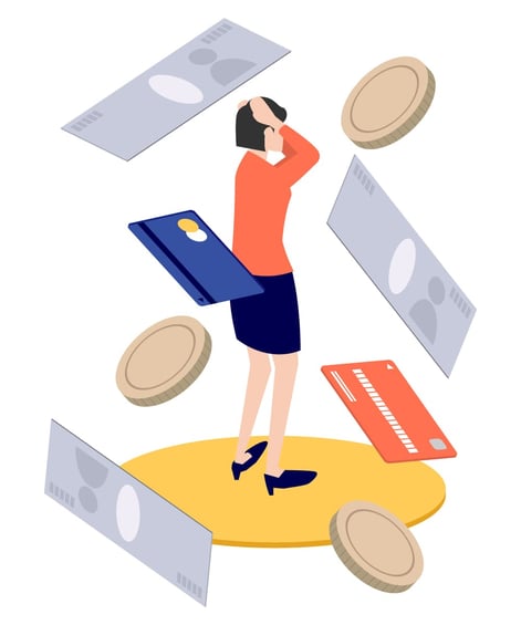 お金に悩む女性