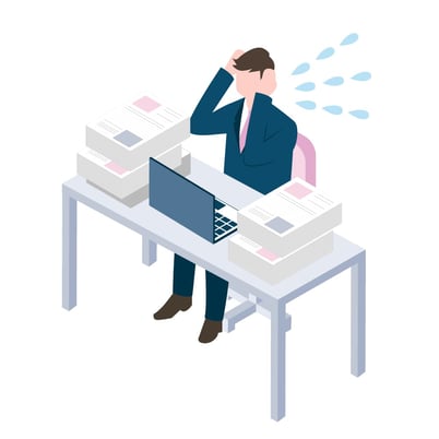 仕事が山積みの人