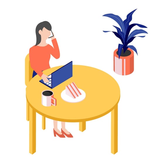 仕事をしている女性