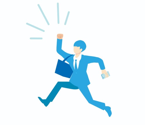 ジャンプする男性