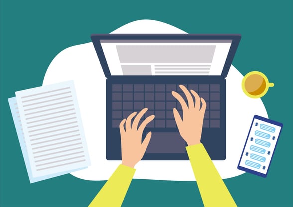 パソコンをする人