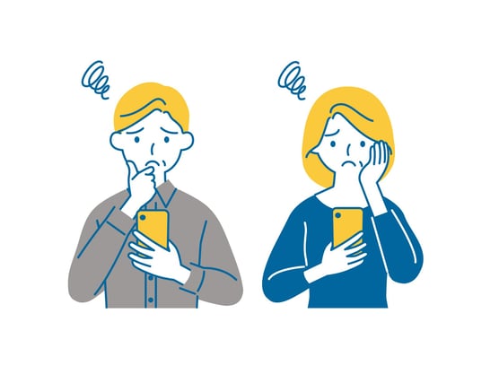 悩む男性と女性