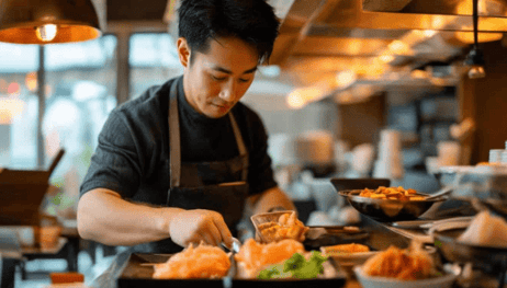 ワンオペの男性