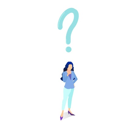 疑問を持っている女性