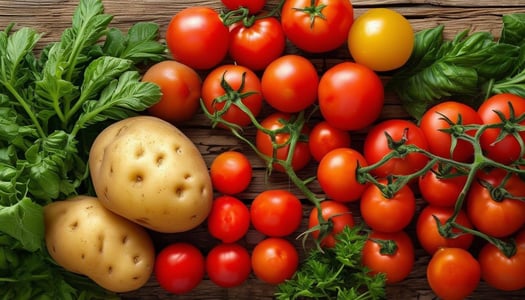 agricultural products like tomato and potato