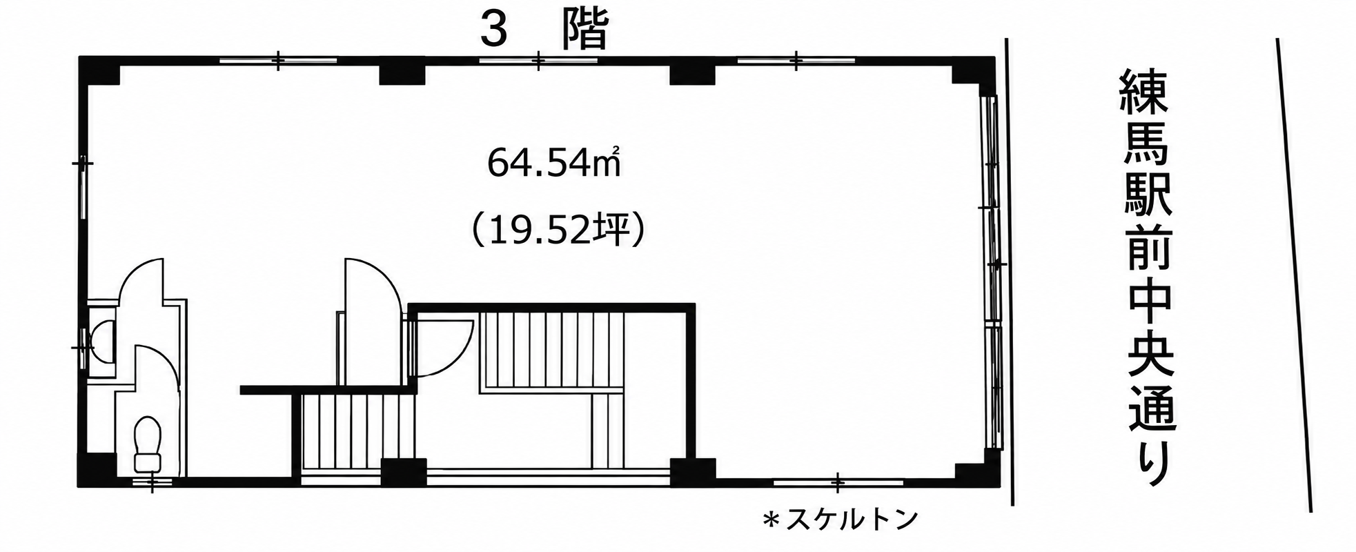 3階店舗平面図の清書