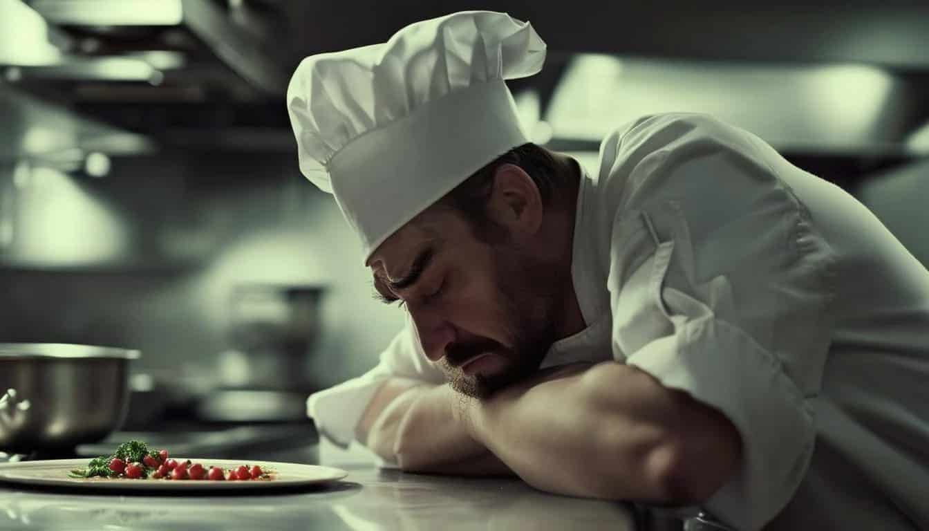 うなだれるシェフ